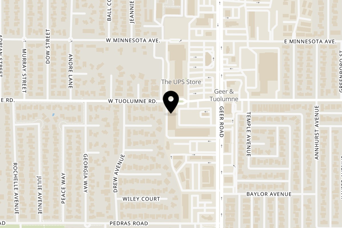 Map showing the location of Jams@209 Sports Bar & Grill Turlock on 2317 Geer Rd in Turlock